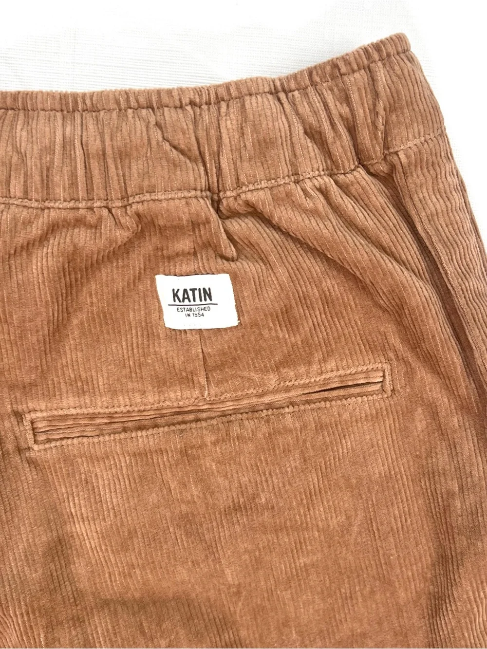 Katin Corduroy Shorts Men's Large Brown Drawstring Surf Casual